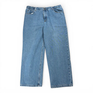LL Bean Jeans Mens 38x29 Blue Comfort Waist Light Wash Denim Heritage Outdoor